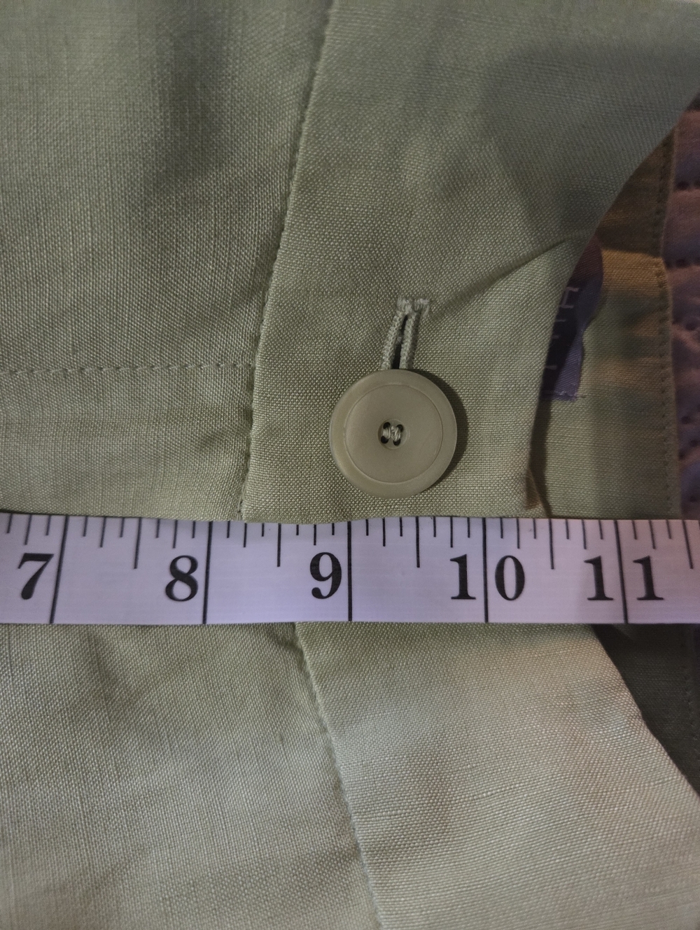 Linen Blend Tailored Blazer & Wide-Leg Pant Set - Lime Green 6P - Picture 6 of 12